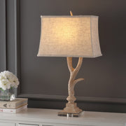 30" Clear Antlers Table Lamp With Shade
