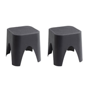 15" Plastic Outdoor Footstool Ottoman