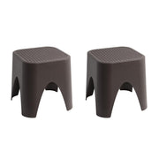 15" Plastic Outdoor Footstool Ottoman
