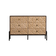 48" Gold Wood Six Drawer Sideboard