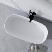 51" White Acrylic Oval Bath Tub