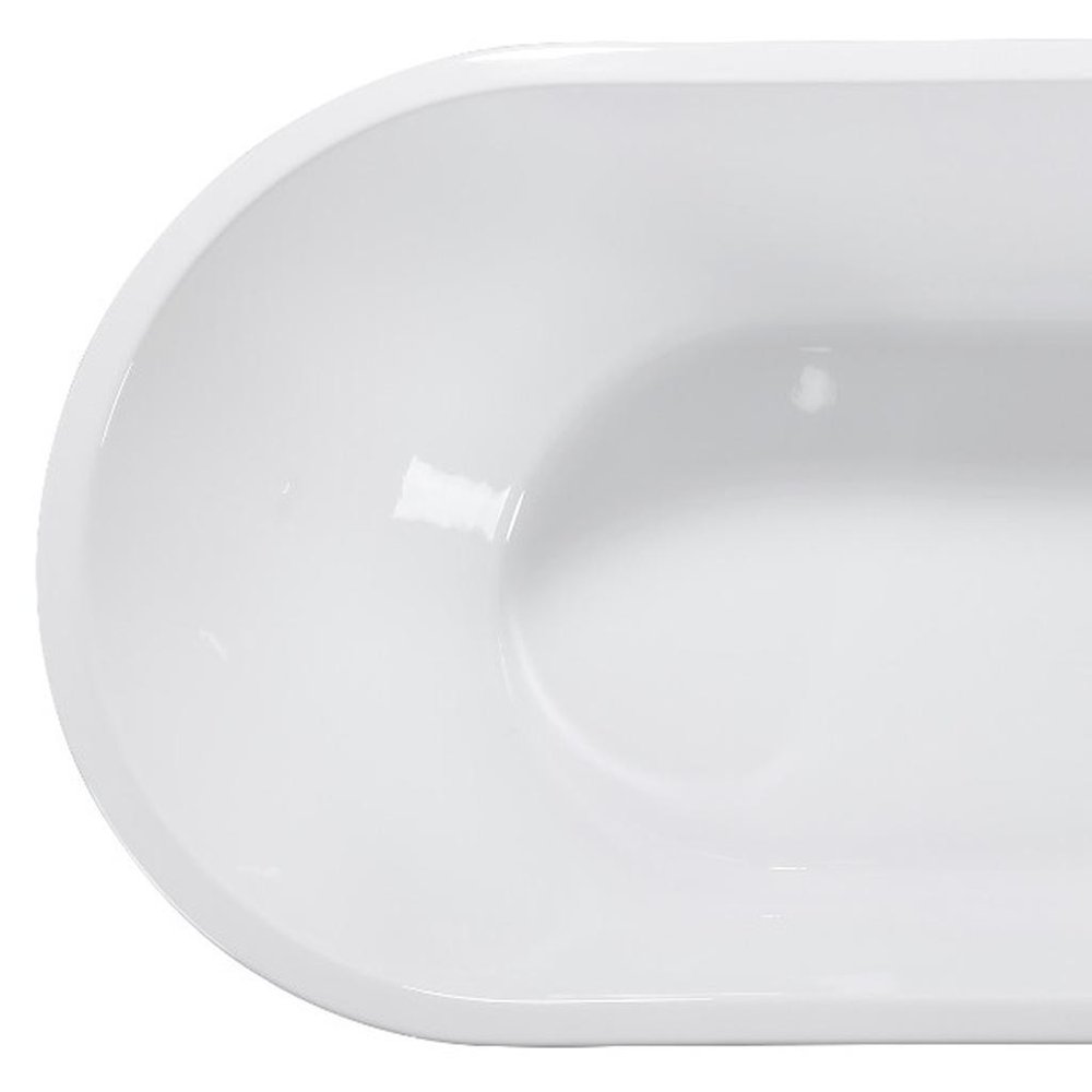 59" White Acrylic Oval Bath Tub