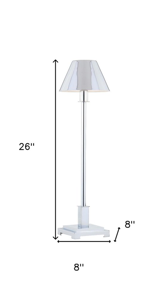 26" Silver Novelty Table Lamp With Empire Shade