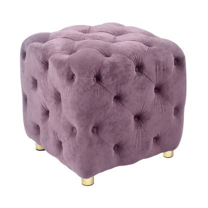Modern Upholstered Ottoman, Exquisite Small End Table, Soft Foot Stool, Dressing Makeup Chair, Comfortable Seat For Living Room, Bedroom, Entrance