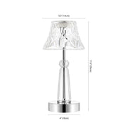 12" Silver Novelty USB Table Lamp With Empire Shade