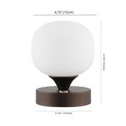 6" Antiqued Bronze Novelty USB Table Lamp With Globe Shade
