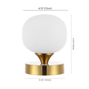 6" Gold Novelty USB Table Lamp With Globe Shade