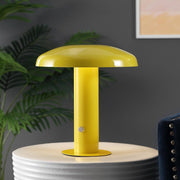 11" Yellow Novelty USB Table Lamp With Globe Shade