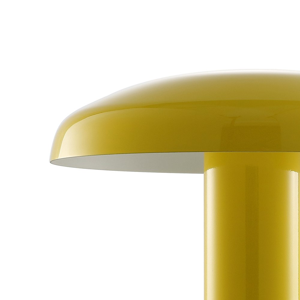 11" Yellow Novelty USB Table Lamp With Globe Shade