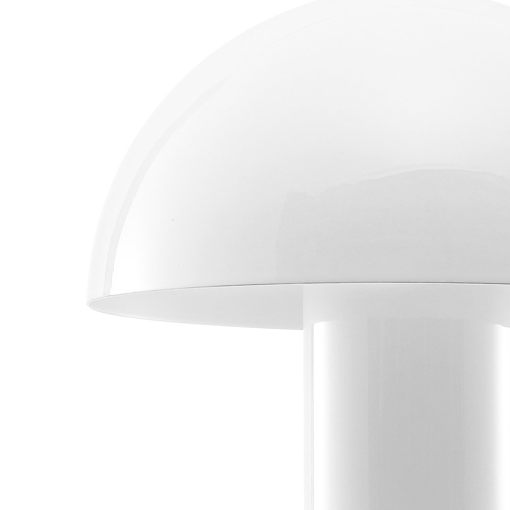 11" White Novelty USB Table Lamp With Globe Shade