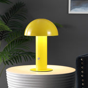11" Yellow Novelty USB Table Lamp With Globe Shade