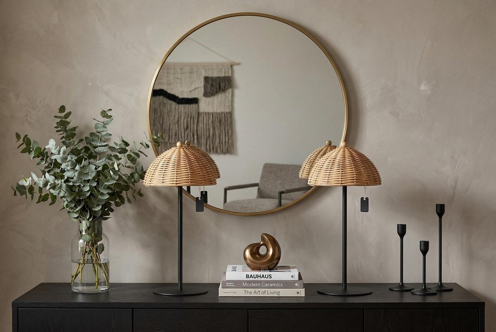 Set of Two 13" Black Novelty USB Table Lamps With Globe Shades
