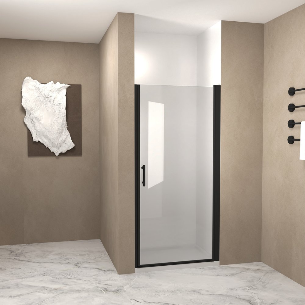 72" X 34" Aluminum and Tempered Glass Shower Door