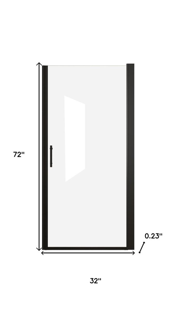 72" X 32" Aluminum and Tempered Glass Shower Door