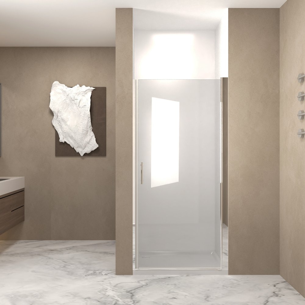 72" X 24" Aluminum and Tempered Glass Shower Door