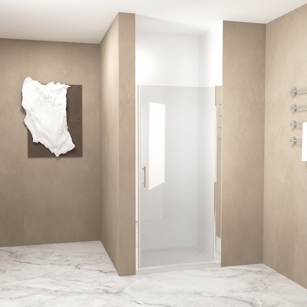 72" X 28" Aluminum and Tempered Glass Shower Door