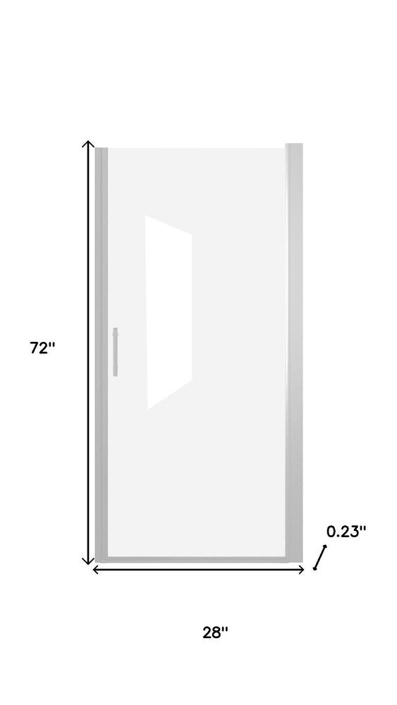 72" X 28" Aluminum and Tempered Glass Shower Door