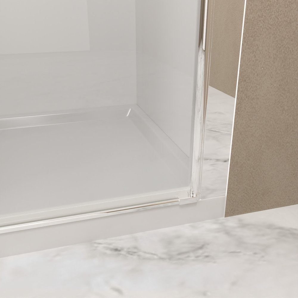 72" X 32" Aluminum and Tempered Glass Shower Door