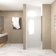 73" X 34" Aluminum and Tempered Glass Shower Door