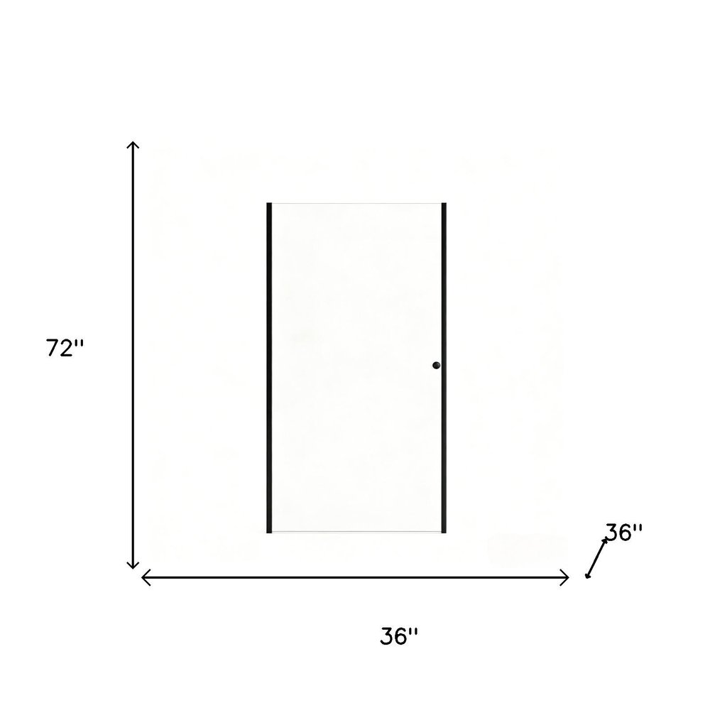 Set Of Two Aluminum and Tempered Glass Shower Doors