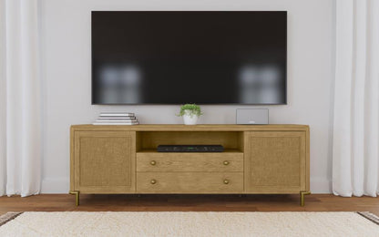 Arini - Rattan Cane 2-Door TV Stand Media Console