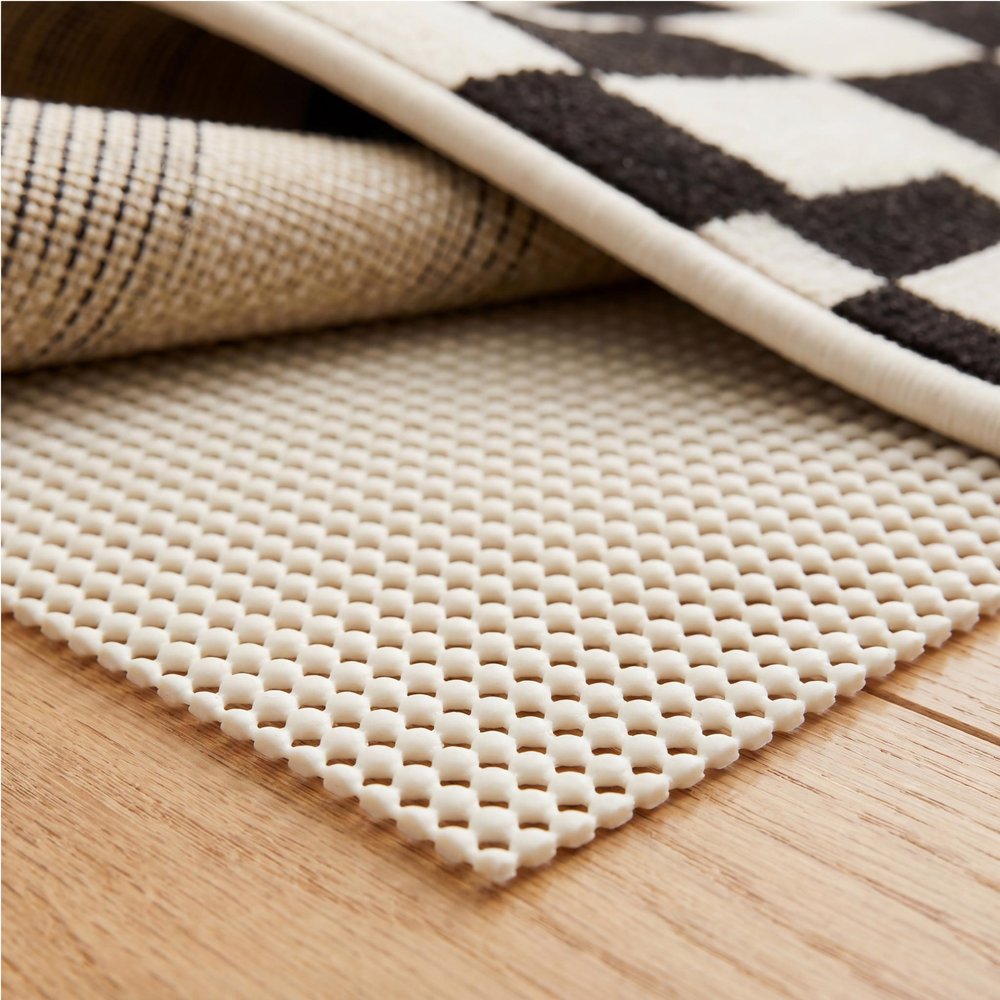 2' x 4' Ivory Waffle Weave Non Slip Rug Pad