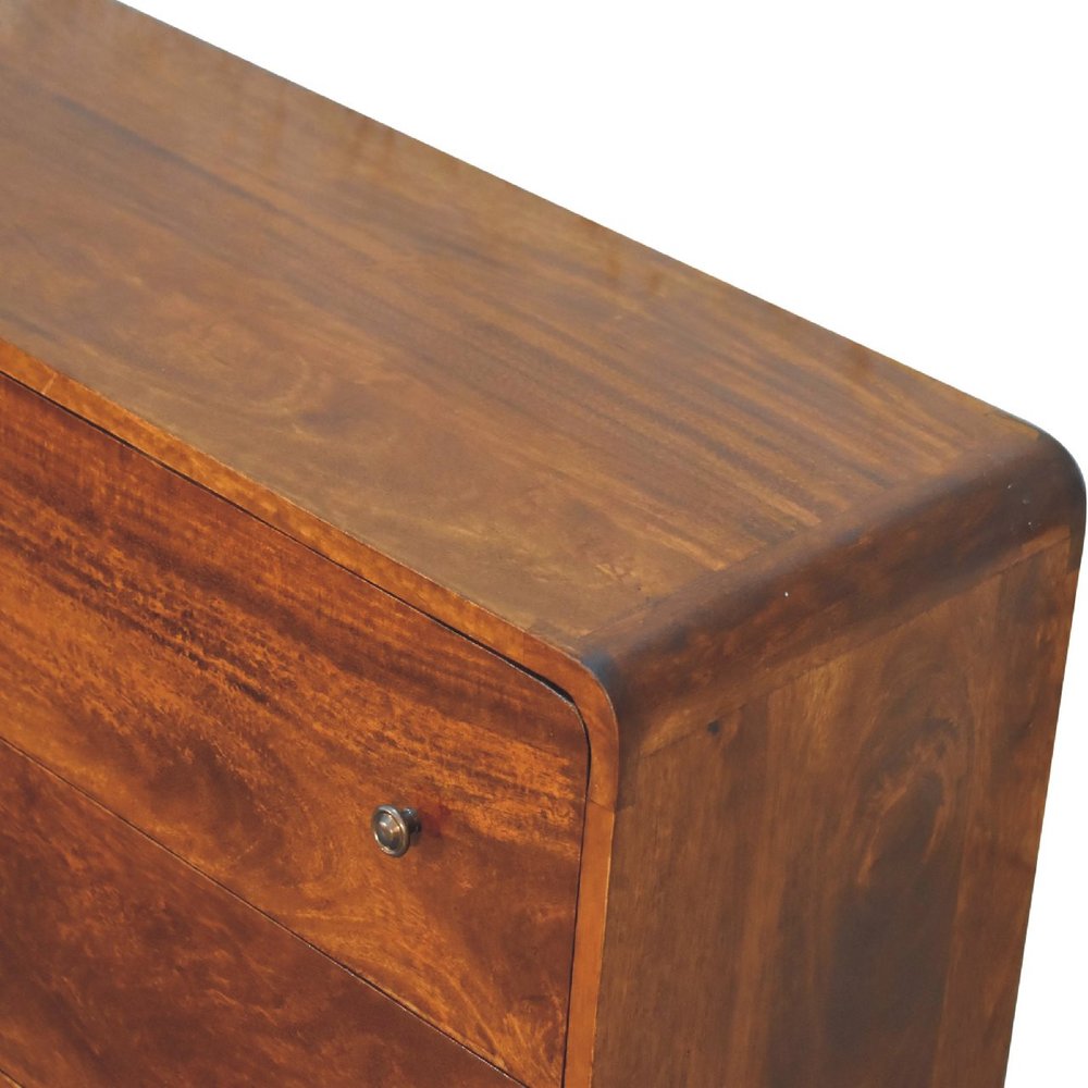 47" Brown Solid Wood Six Drawer Sideboard