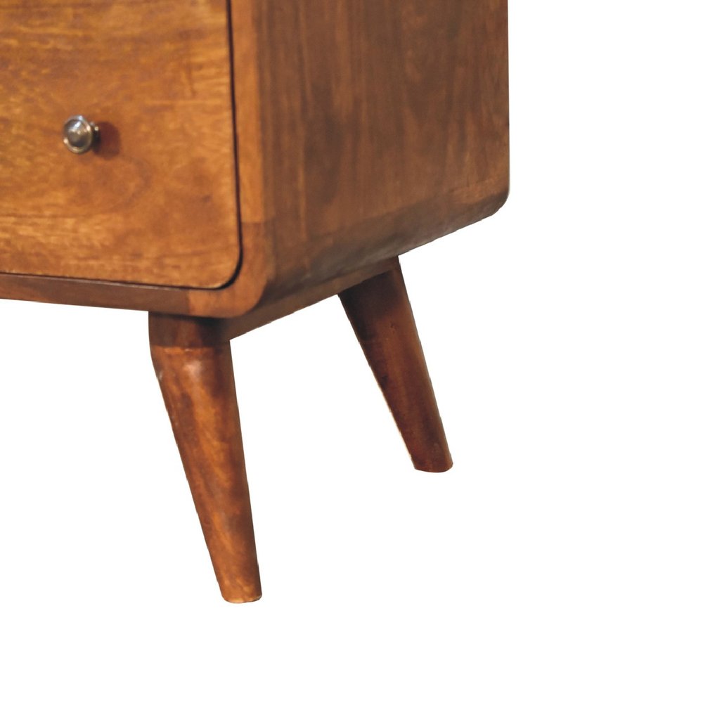 47" Brown Solid Wood Six Drawer Sideboard