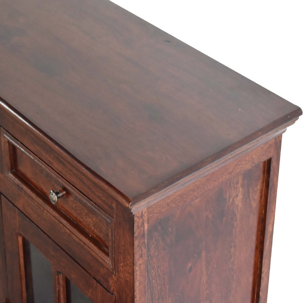 65" Brown Solid Wood Six Drawer Sideboard