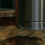 31" X 18" Silver Stainless Steel Portable Smoker Barrel