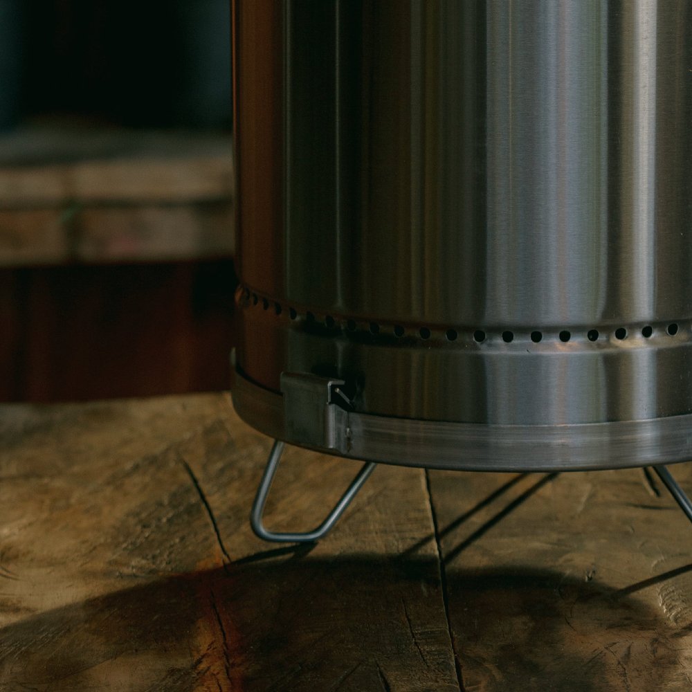 17" X 10" Silver Stainless Steel Portable Smoker Barrel