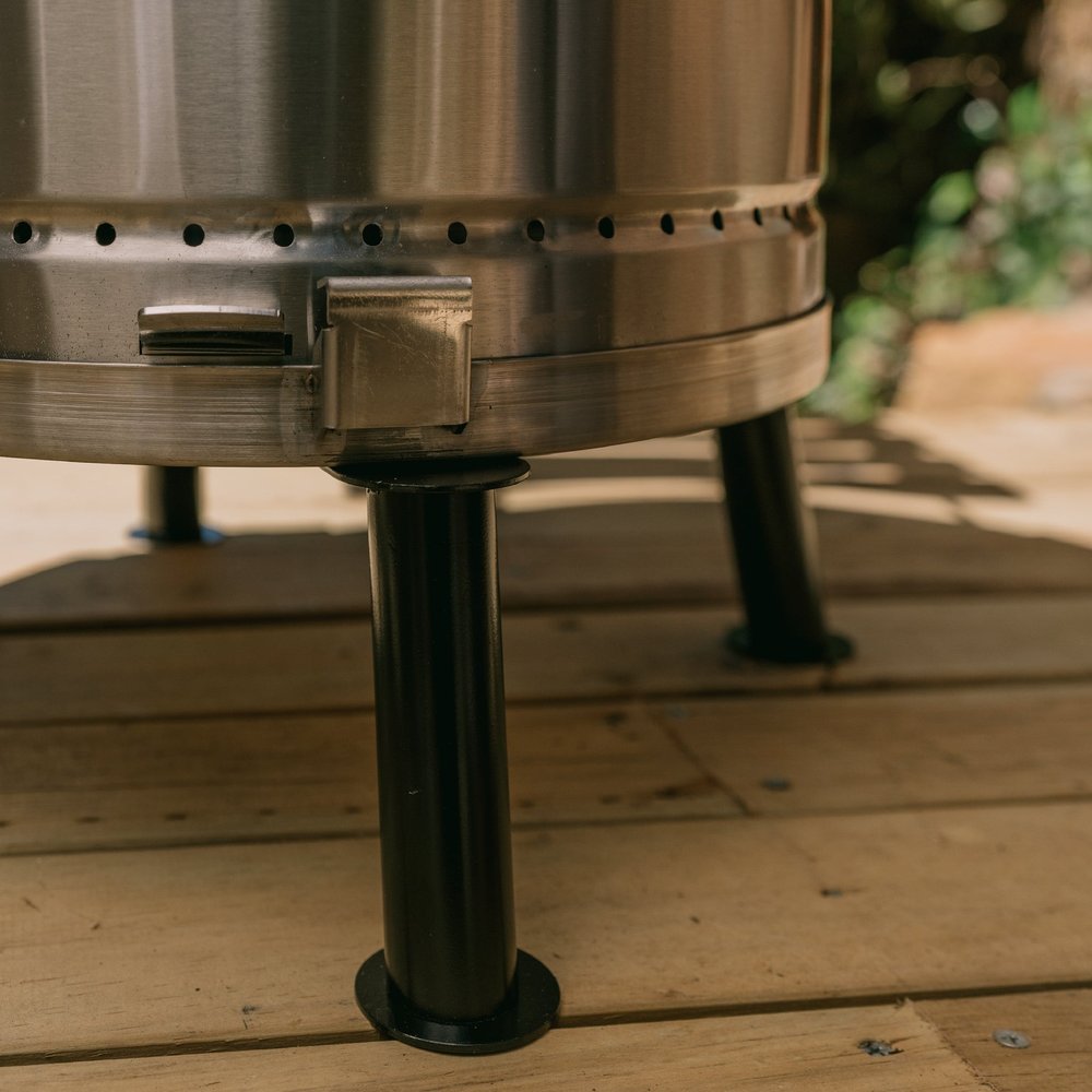 19" X 12" Silver Stainless Steel Portable Smoker Barrel