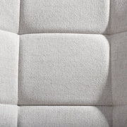 23" Beige and Natural Tufted Chenille and Solid Wood Wingback Chair