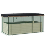 43" X 91" Beige Steel Rectangular Planter Box
