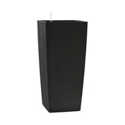 30" X 15" Black Recycled Plastic Rectangular Self Watering Planter Box