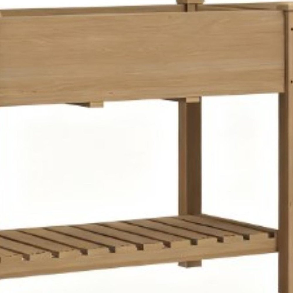 31" X 82" Brown Wood Rectangular Planter Box