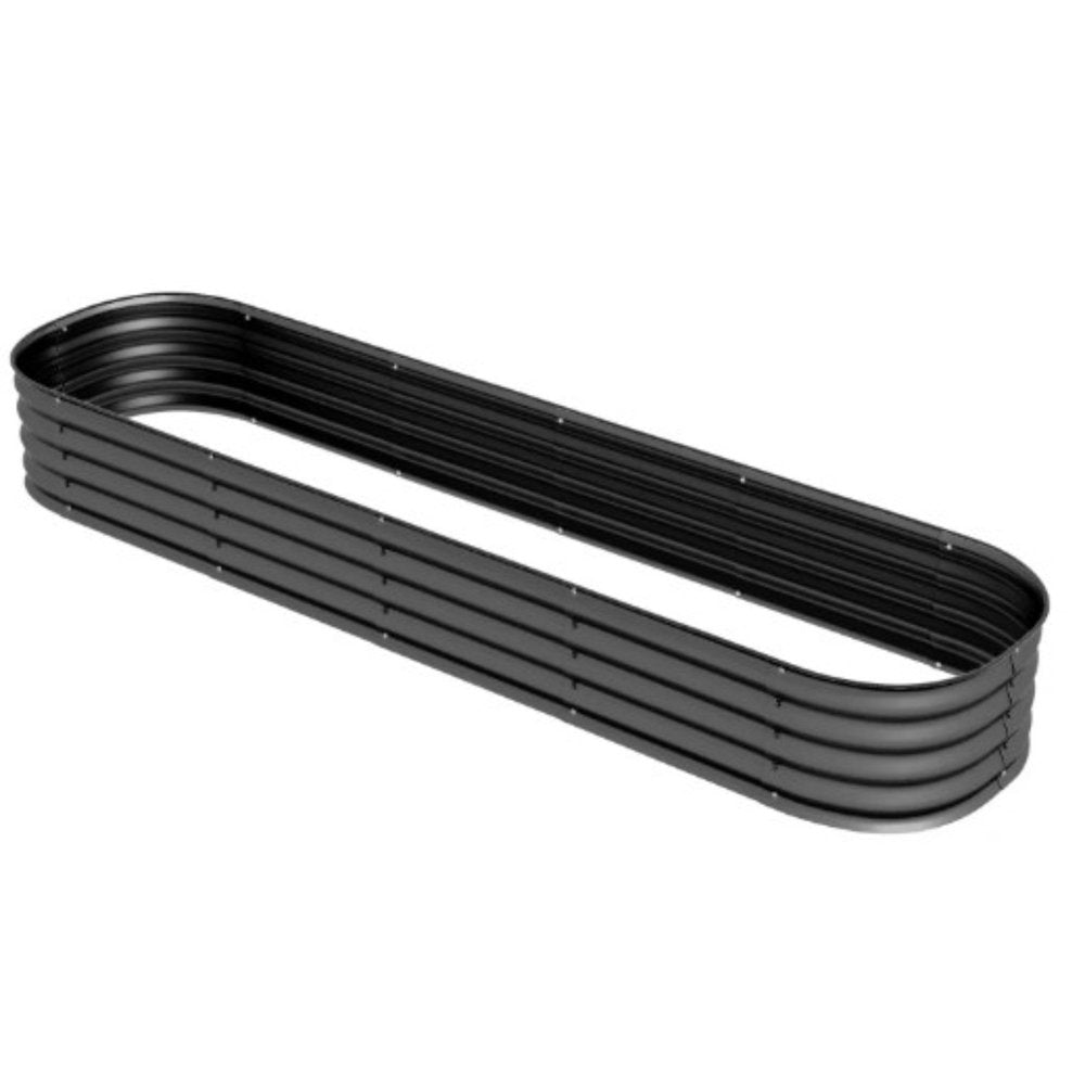 12" X 95" Light Gray Steel Rectangular Planter Box