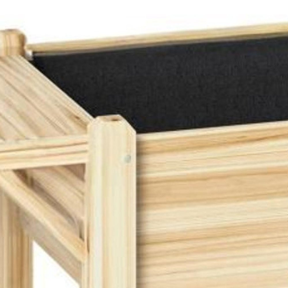 34" X 57" Brown Wood Rectangular Planter Box