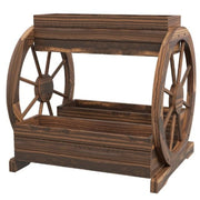 24" X 25" Brown Wood Rectangular Planter Box