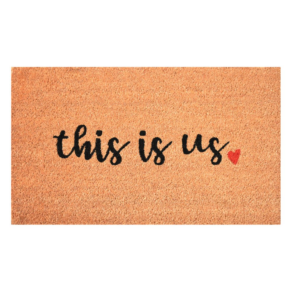 24" X 36" Brown And Black This is Us Outdoor Coir Door Mat