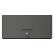 Heavy Duty, Metal Wall Mounted Tool Storage Cabinet Steel Metal Garage Storage Cabinet - Black / Gray