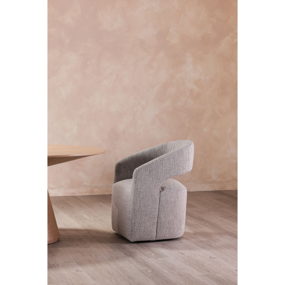 Barrow - Rolling Dining Chair - Gray Storm