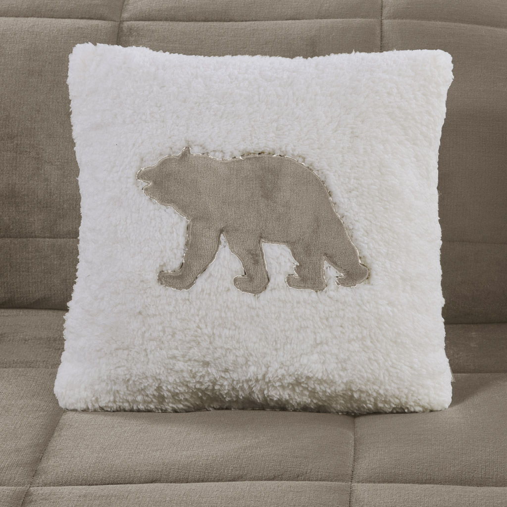 Alton - King Down Alternative Comforter Set - Taupe / Ivory