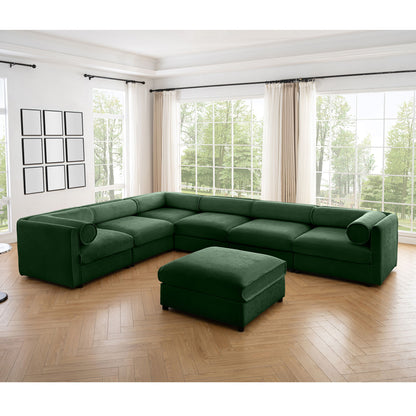 Contemporary Elegant Sofa With Storage And Ottoman