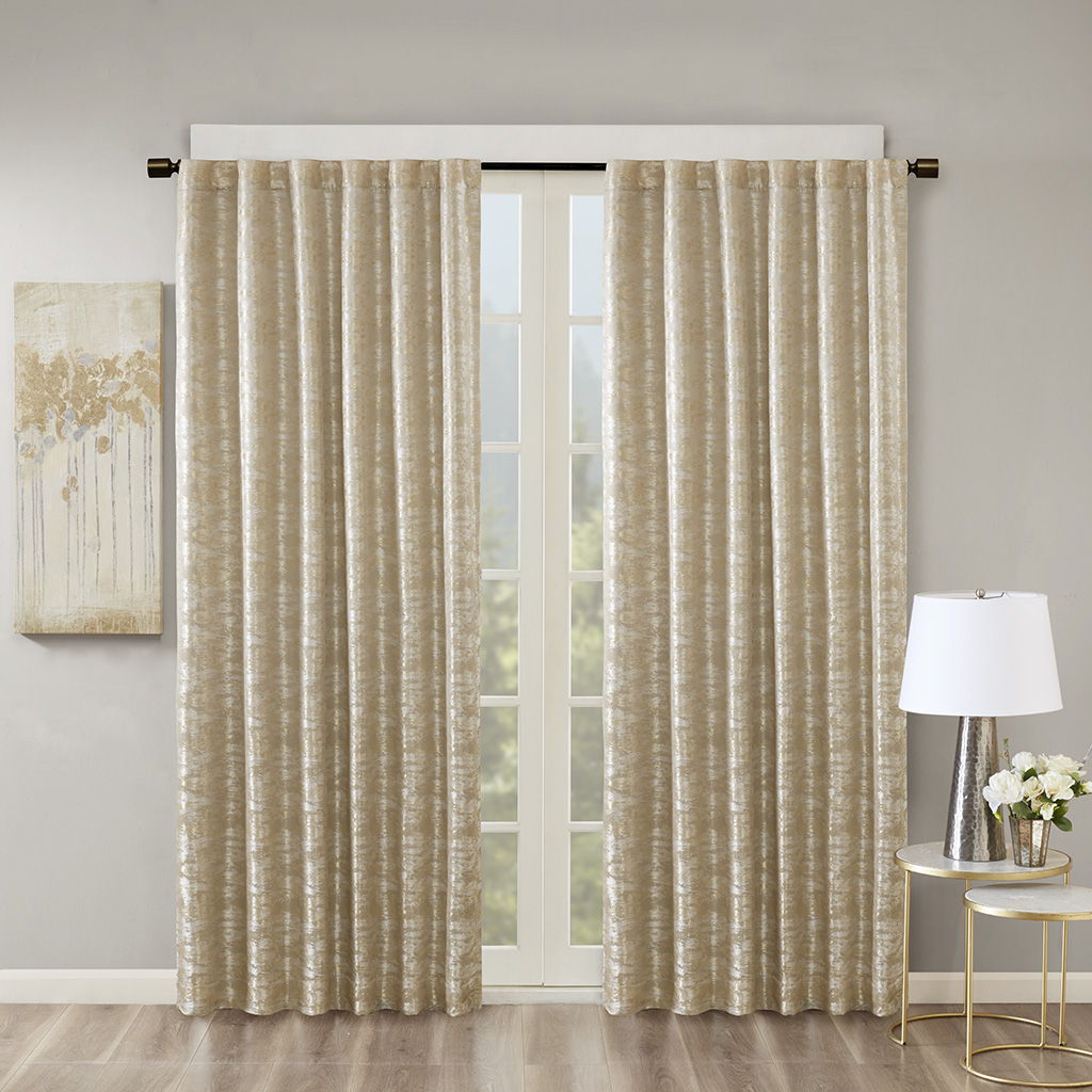 Cassius - Glam Lined Total Blackout Window Panel - Gold
