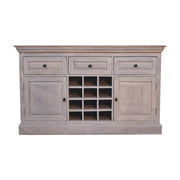 59" Brown Solid Wood Fireplace TV Stand
