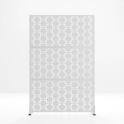 72" White Steel Three Panel Screen Room Divider
