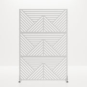 72" White Steel Three Panel Screen Room Divider