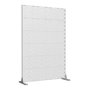 72" White Steel Six Panel Screen Room Divider