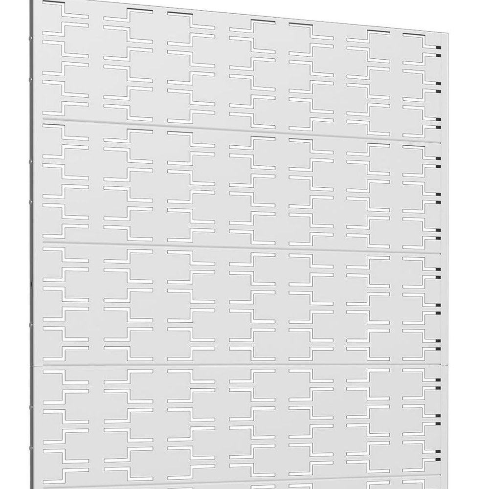 72" White Steel Six Panel Screen Room Divider
